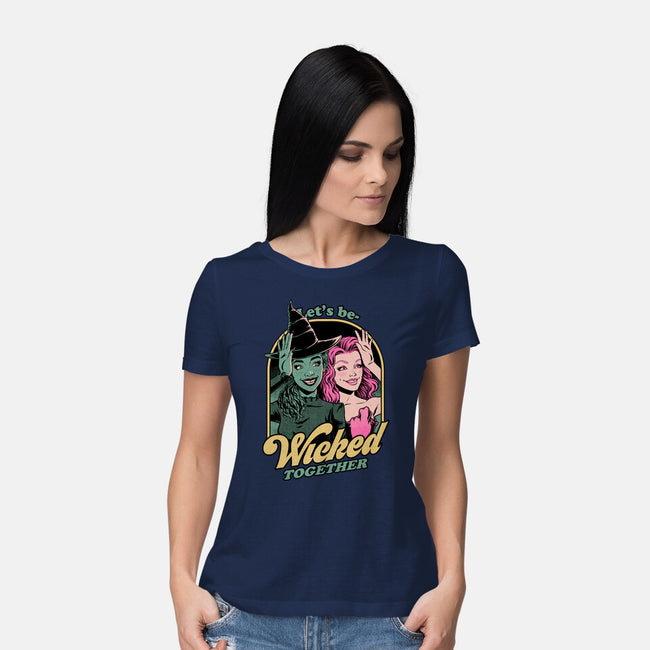 Green Pink Witches-Womens-Basic-Tee-Studio Mootant