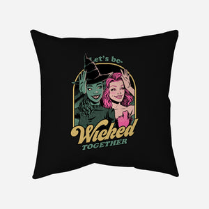 Green Pink Witches-None-Removable Cover w Insert-Throw Pillow-Studio Mootant