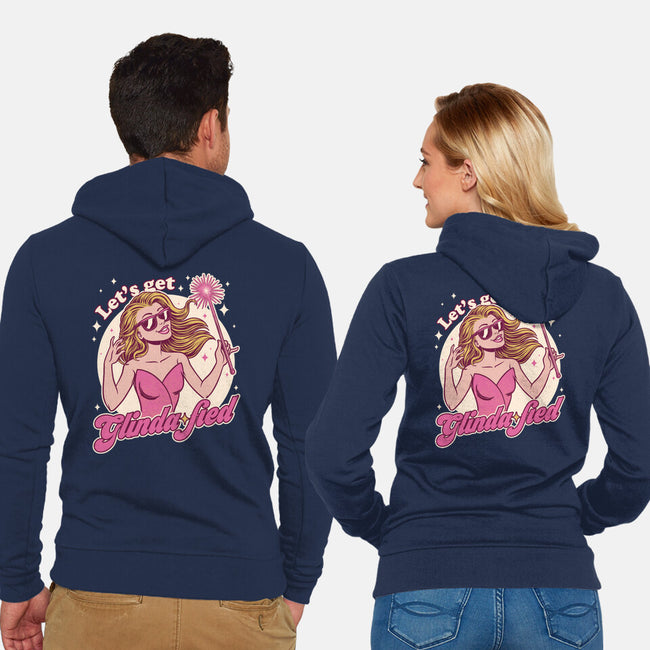 Glamour Pink Witch-Unisex-Zip-Up-Sweatshirt-Studio Mootant