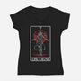 The Crow Tarot Card-Womens-V-Neck-Tee-naomori