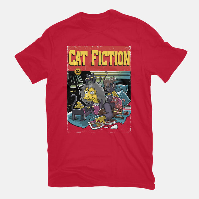 Cat Fiction-Womens-Basic-Tee-zascanauta