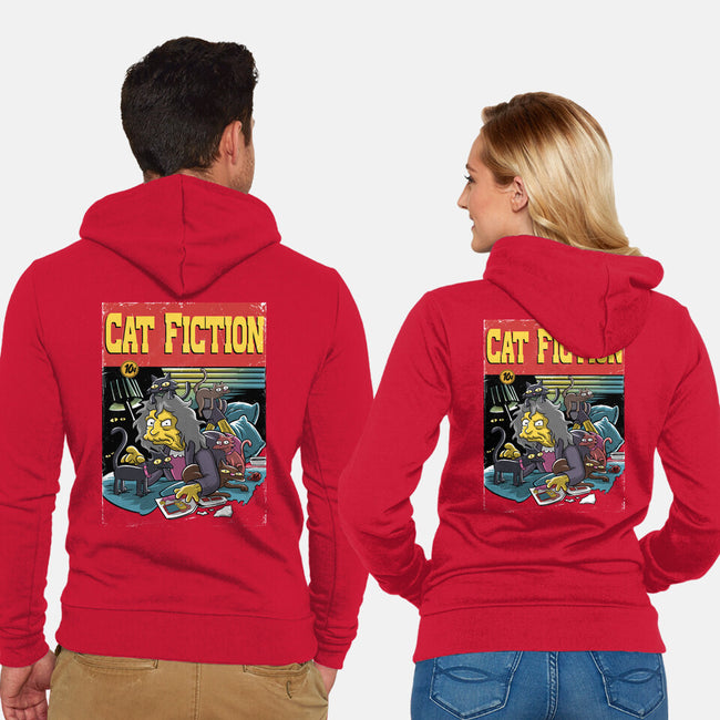 Cat Fiction-Unisex-Zip-Up-Sweatshirt-zascanauta