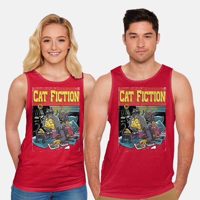 Cat Fiction-Unisex-Basic-Tank-zascanauta