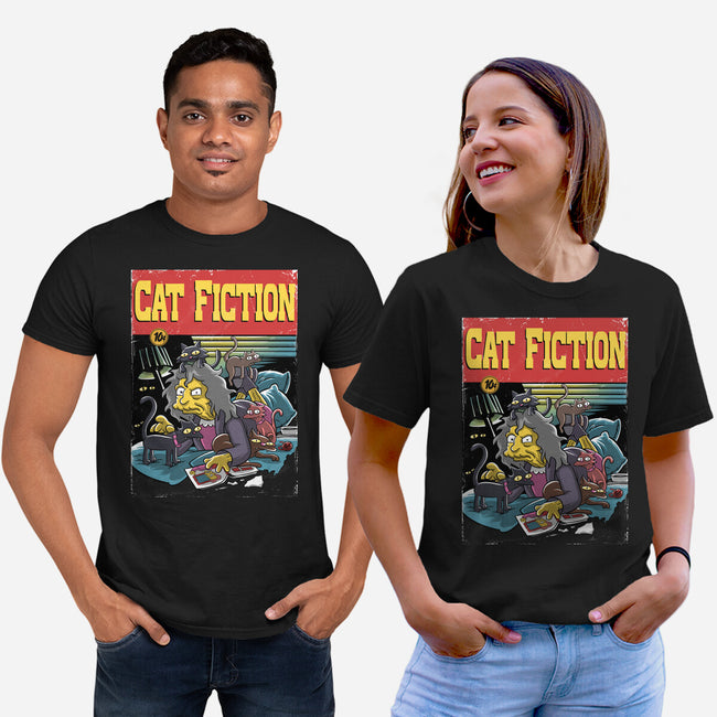 Cat Fiction-Unisex-Basic-Tee-zascanauta