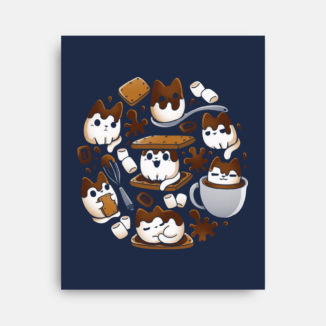 Smore Kittens-None-Stretched-Canvas-Vallina84