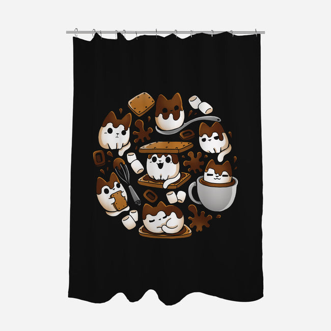 Smore Kittens-None-Polyester-Shower Curtain-Vallina84