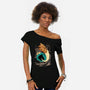 Millennium Cookie-Womens-Off Shoulder-Tee-retrodivision