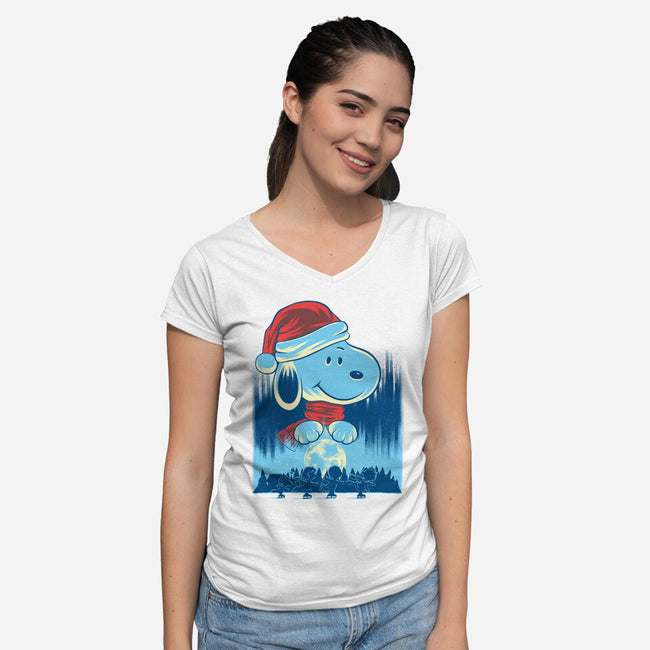 Winter Season Is Here-Womens-V-Neck-Tee-rmatix