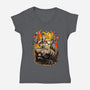 God Kratos-Womens-V-Neck-Tee-Diego Oliver