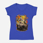 God Kratos-Womens-V-Neck-Tee-Diego Oliver