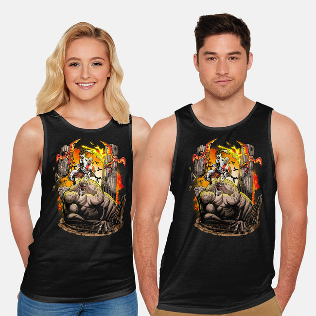 God Kratos-Unisex-Basic-Tank-Diego Oliver