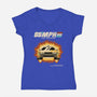 A Real Time Machine-Womens-V-Neck-Tee-retrodivision