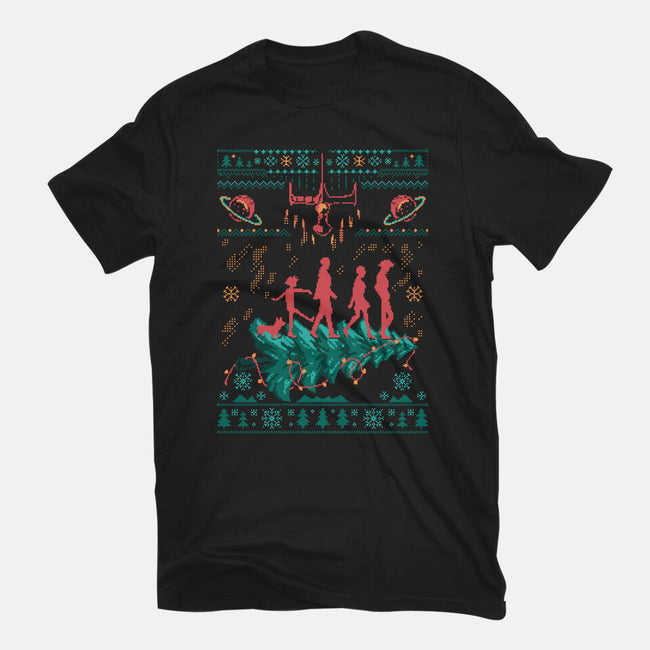 Space Cowboy Xmas-Womens-Fitted-Tee-marsdkart