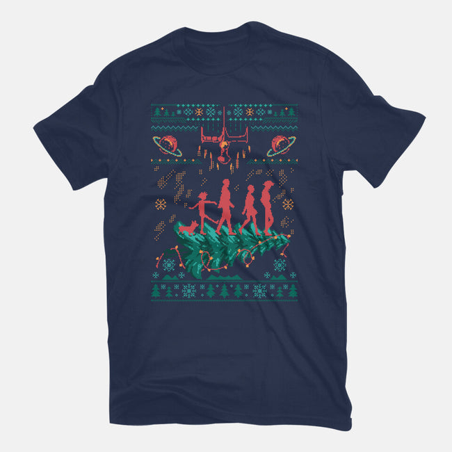 Space Cowboy Xmas-Womens-Fitted-Tee-marsdkart