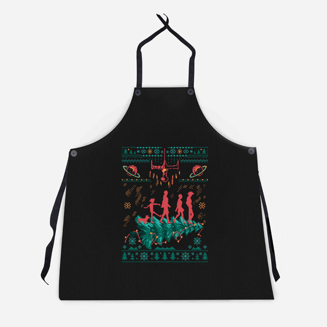 Space Cowboy Xmas-Unisex-Kitchen-Apron-marsdkart