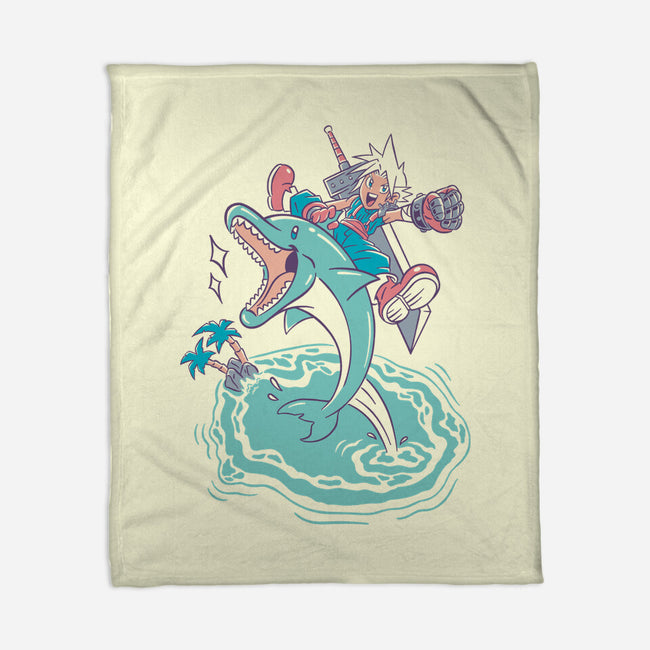 Dolphin Jump-None-Fleece-Blanket-Henrique Torres