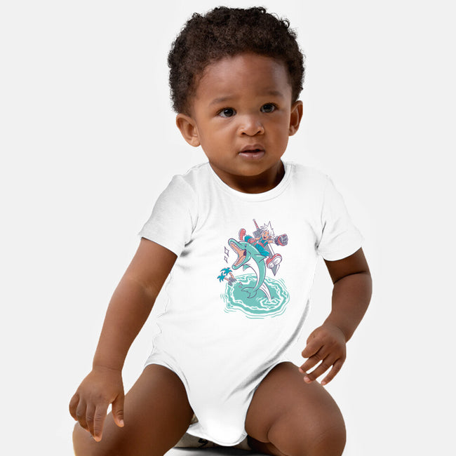 Dolphin Jump-Baby-Basic-Onesie-Henrique Torres