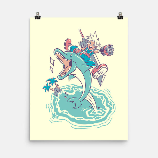 Dolphin Jump-None-Matte-Poster-Henrique Torres