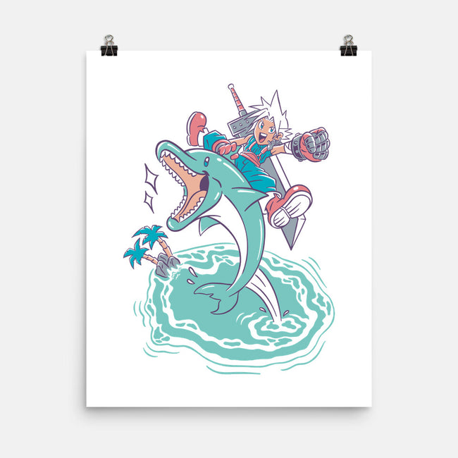 Dolphin Jump-None-Matte-Poster-Henrique Torres