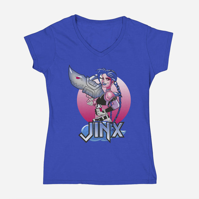 Jinx Cute-Womens-V-Neck-Tee-Samuel