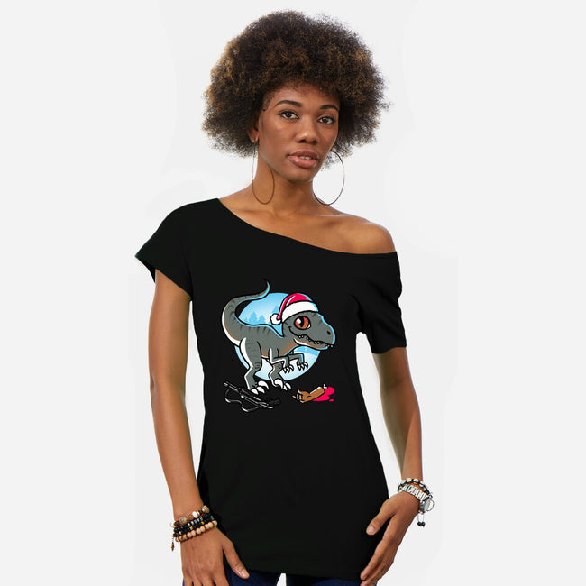 Jurassic Carnivore-Womens-Off Shoulder-Tee-estudiofitas