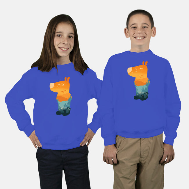 Chill Guy-Youth-Crew Neck-Sweatshirt-dandingeroz
