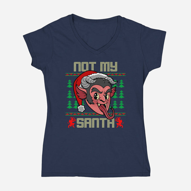 Not My Santa-Womens-V-Neck-Tee-Boggs Nicolas