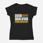 Overqualified Underachiever-Womens-V-Neck-Tee-Studio Mootant