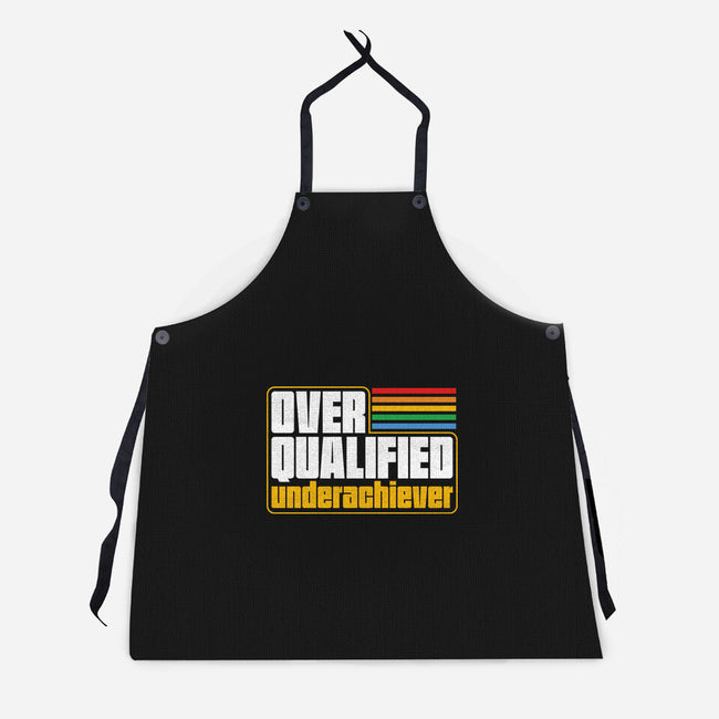 Overqualified Underachiever-Unisex-Kitchen-Apron-Studio Mootant