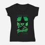 Beware Green Witch-Womens-V-Neck-Tee-Studio Mootant