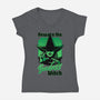 Beware Green Witch-Womens-V-Neck-Tee-Studio Mootant