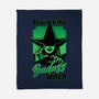 Beware Green Witch-None-Fleece-Blanket-Studio Mootant