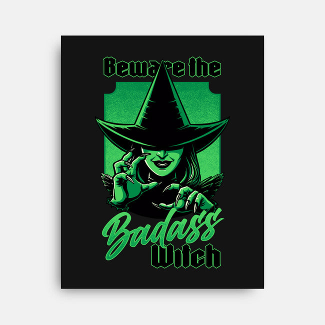 Beware Green Witch-None-Stretched-Canvas-Studio Mootant