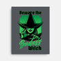 Beware Green Witch-None-Stretched-Canvas-Studio Mootant