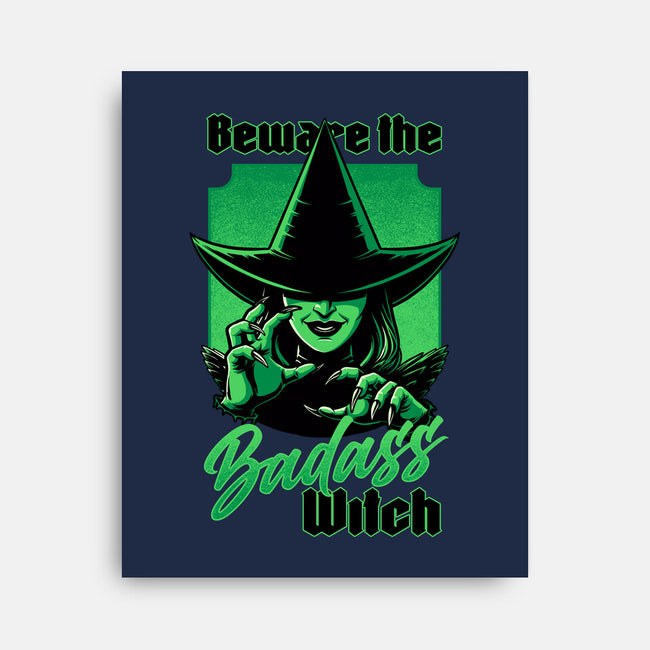 Beware Green Witch-None-Stretched-Canvas-Studio Mootant