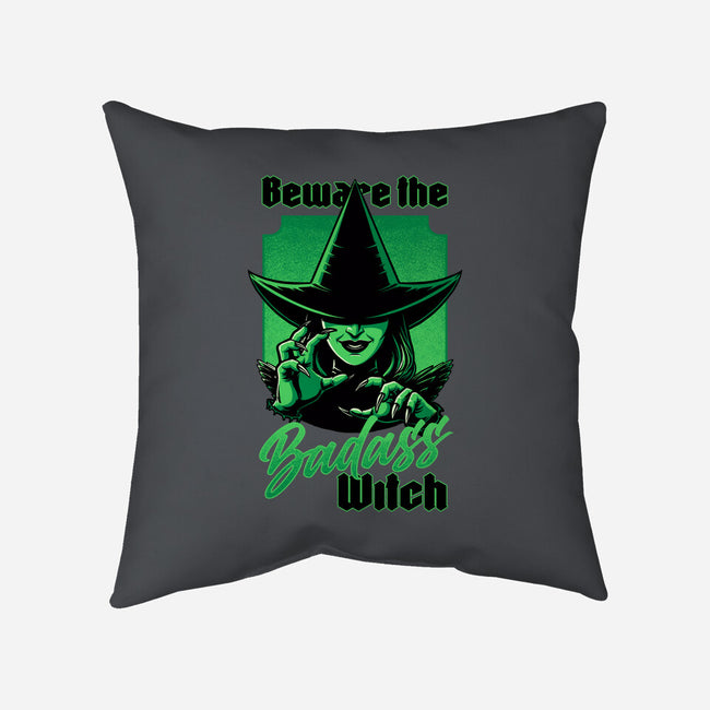 Beware Green Witch-None-Removable Cover w Insert-Throw Pillow-Studio Mootant