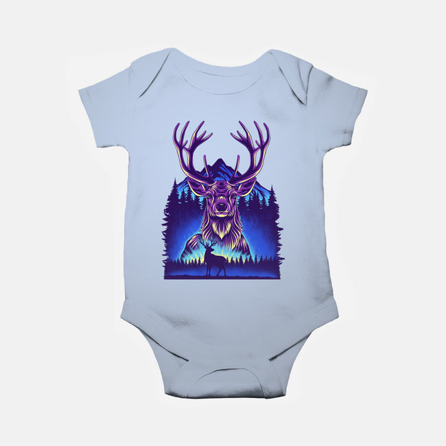 Winter Deer-Baby-Basic-Onesie-rmatix