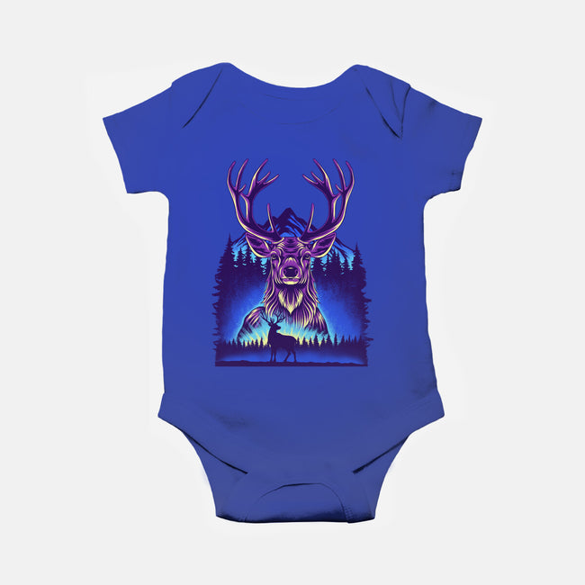 Winter Deer-Baby-Basic-Onesie-rmatix