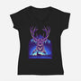 Winter Deer-Womens-V-Neck-Tee-rmatix