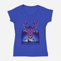 Winter Deer-Womens-V-Neck-Tee-rmatix