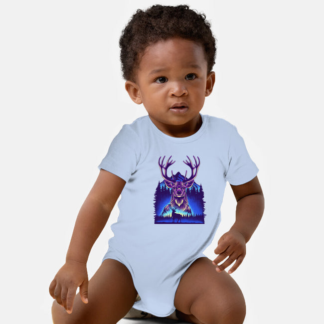 Winter Deer-Baby-Basic-Onesie-rmatix