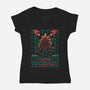 Master Of Christmas Dice-Womens-V-Neck-Tee-marsdkart