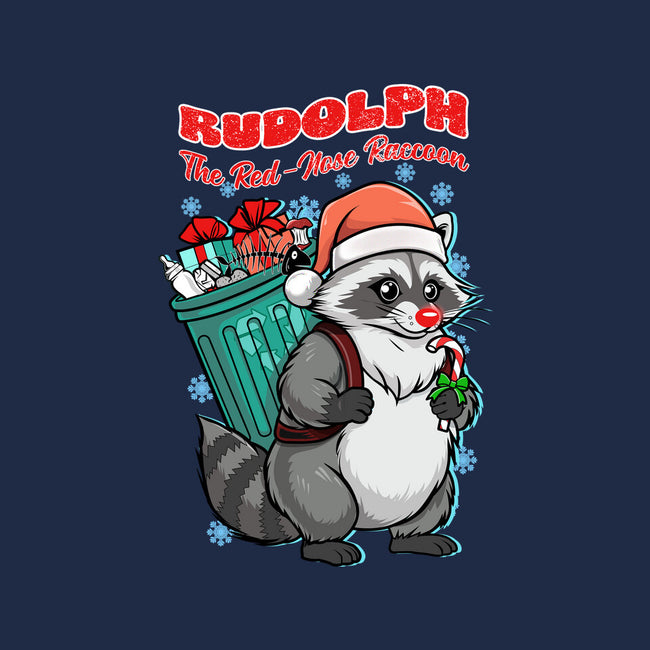 Rudolph The Red Nose Raccoon-Womens-Fitted-Tee-palmstreet