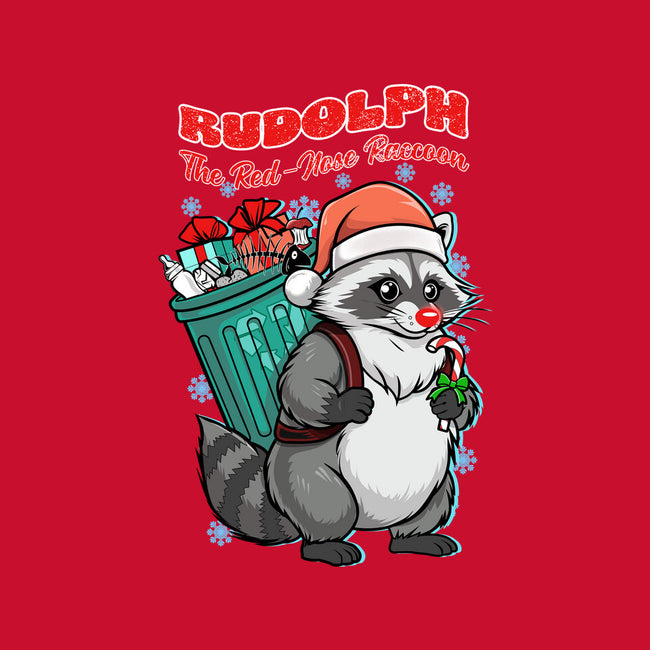 Rudolph The Red Nose Raccoon-Womens-Fitted-Tee-palmstreet