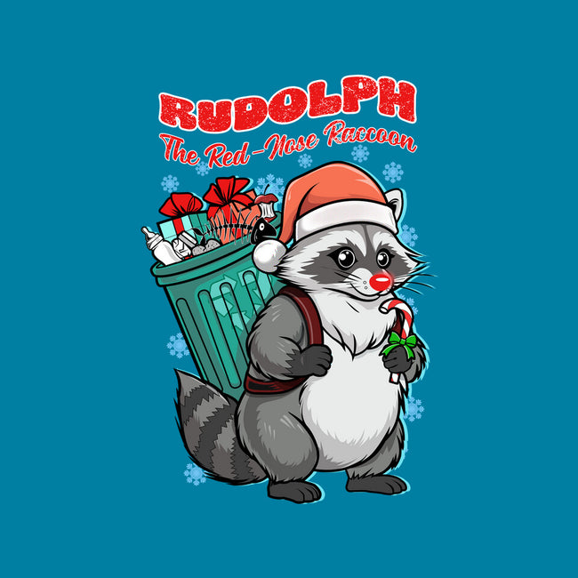 Rudolph The Red Nose Raccoon-Womens-Fitted-Tee-palmstreet