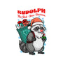Rudolph The Red Nose Raccoon-Womens-Fitted-Tee-palmstreet