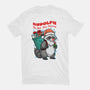Rudolph The Red Nose Raccoon-Womens-Fitted-Tee-palmstreet