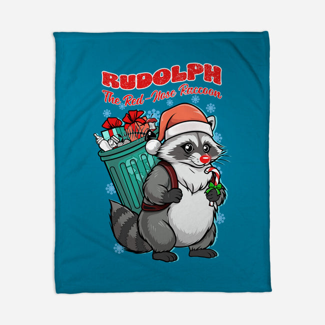 Rudolph The Red Nose Raccoon-None-Fleece-Blanket-palmstreet