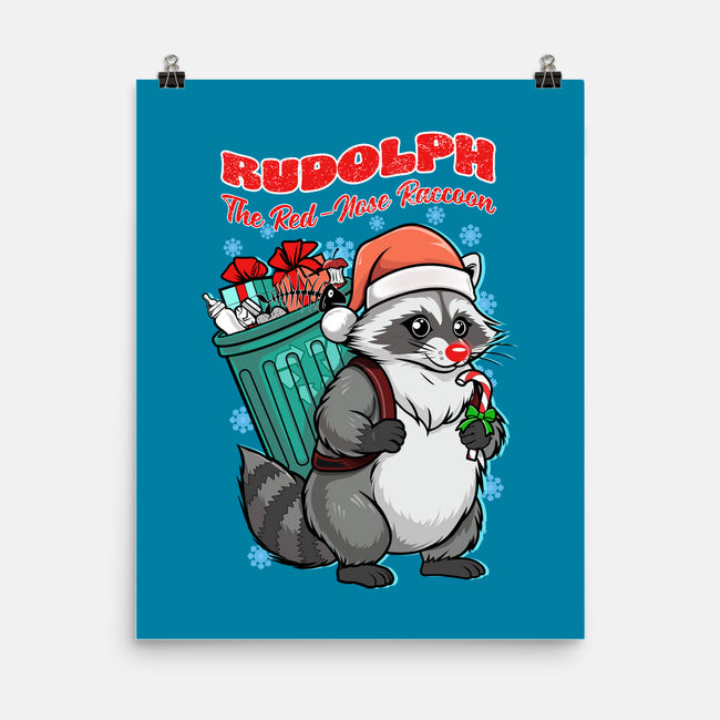 Rudolph The Red Nose Raccoon-None-Matte-Poster-palmstreet