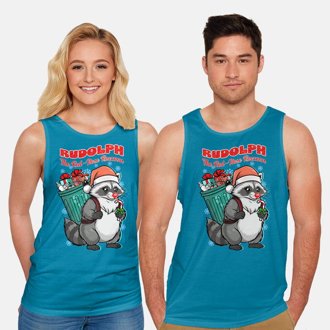 Rudolph The Red Nose Raccoon-Unisex-Basic-Tank-palmstreet